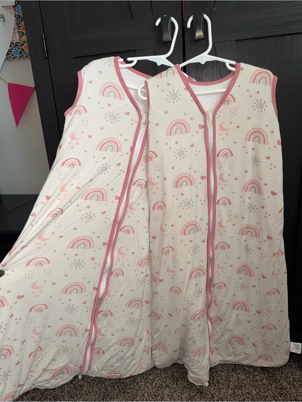 Source Unknown Pink Rainbow & Moon Sleep Sacks for Kids